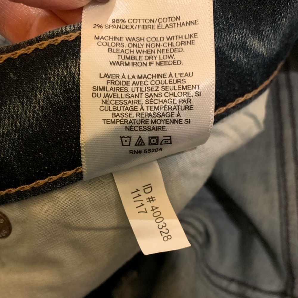 Express Girlfriend High Rise Distress Jeans Size 0 - Picture 6 of 6